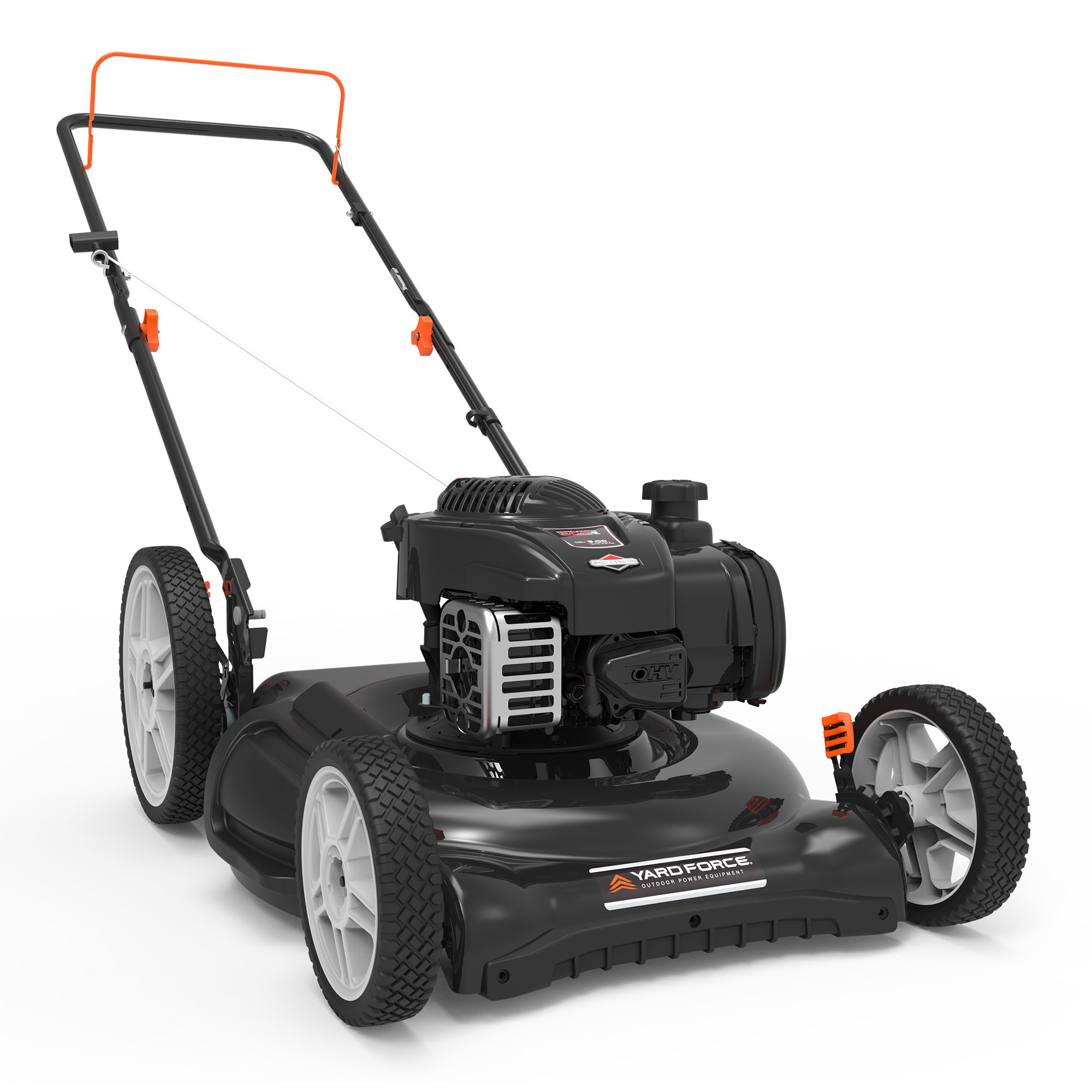 YardForce, 22" Gas Push Mower, 125cc Briggs & Stratton e450 Engine, Prime ‘N Pull Start, 2N1 Mulching & Discharge, 5-Position Height Adjust, Foldable Handle, 2-Year Warranty, Model YF22-2N1